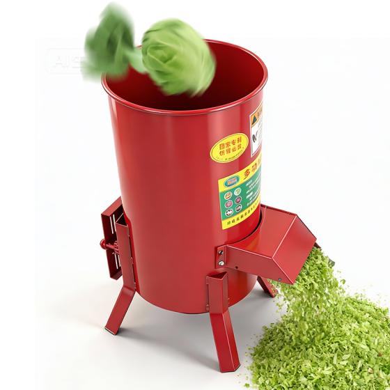 Red bucket vegetable chopper