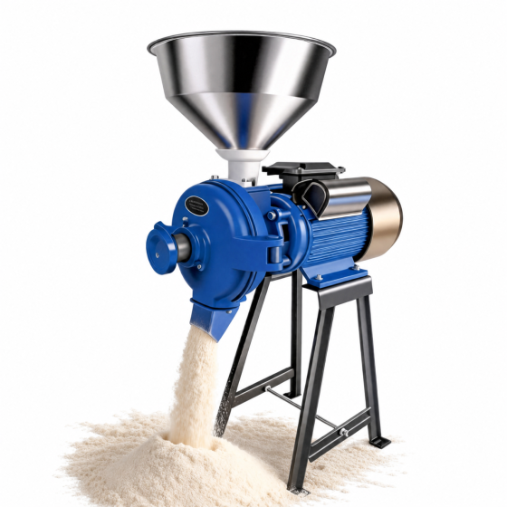 Blue dual-use wet and dry grinding machine with steel sand